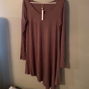 NWT. Taupe colored shift dress. Size medium
